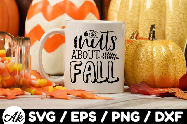 Nuts about fall svg SVG akazaddesign 