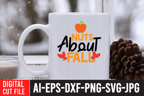 Nutss About Fall SVG Design SVG BlackCatsMedia 