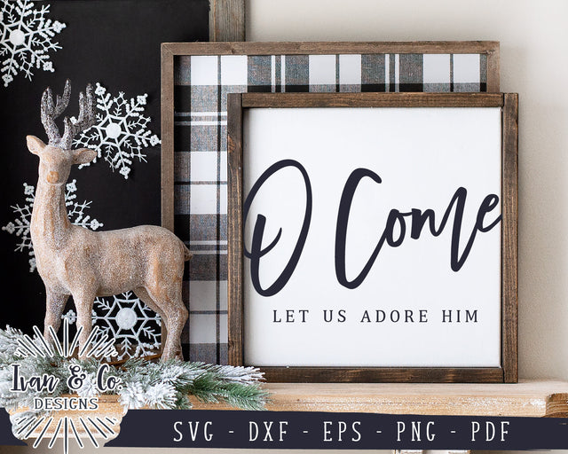 O Come Let Us Adore Him SVG Files | Christmas Svg | Christian Quote | Holidays Svg | Commercial Use | Digital Cut Files (1270920604) SVG Ivan & Co. Designs 