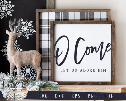 O Come Let Us Adore Him SVG Files | Christmas Svg | Christian Quote | Holidays Svg | Commercial Use | Digital Cut Files (1270920604) SVG Ivan & Co. Designs 