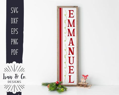 O Come, O Come, Emmanuel SVG Files | Christian Christmas SVG | Vertical Sign | Cricut | Silhouette | Commercial Use | Cut Files (1060251321) SVG Ivan & Co. Designs 