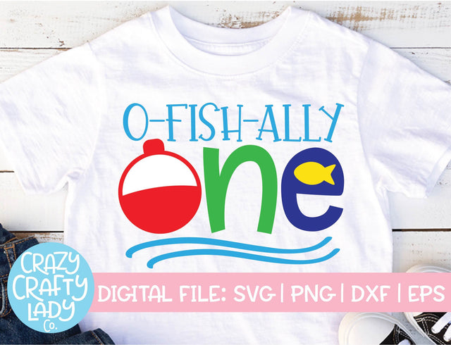 O-Fish-Ally One | 1st Birthday Quote SVG Cut File SVG Crazy Crafty Lady Co. 