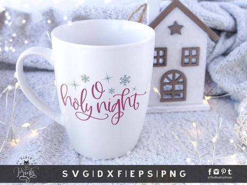O Holy Night | Christmas cut file SVG TheBlackCatPrints 