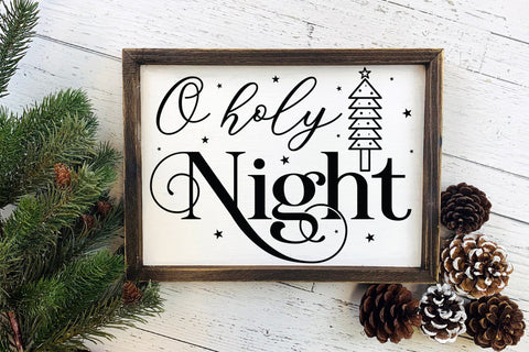 O Holy Night | Farmhouse Christmas Sign SVG SVG CraftLabSVG 