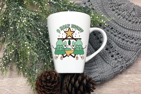 O Holy Night - Retro Christmas Sublimation Sublimation CraftLabSVG 