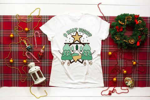 O Holy Night - Retro Christmas Sublimation Sublimation CraftLabSVG 