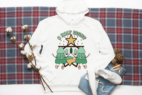 O Holy Night - Retro Christmas Sublimation Sublimation CraftLabSVG 
