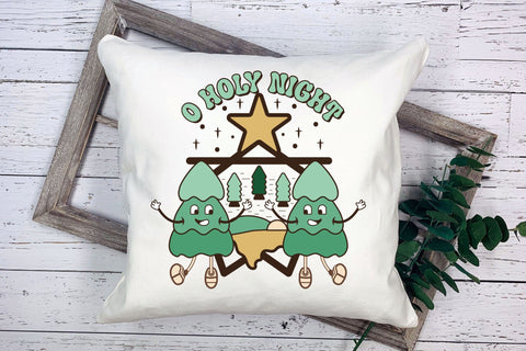 O Holy Night - Retro Christmas Sublimation Sublimation CraftLabSVG 
