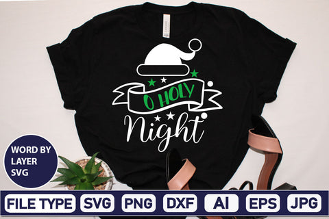 O Holy Night SVG Cut File SVGs,Quotes and Sayings,Food & Drink,On Sale, Print & Cut SVG DesignPlante 503 