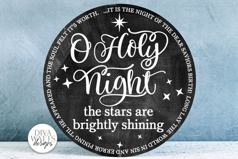 O Holy Night SVG | Round Design SVG Diva Watts Designs 
