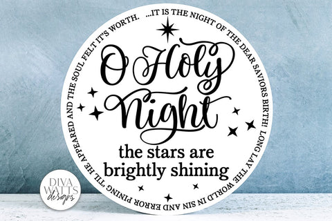 O Holy Night SVG | Round Design SVG Diva Watts Designs 