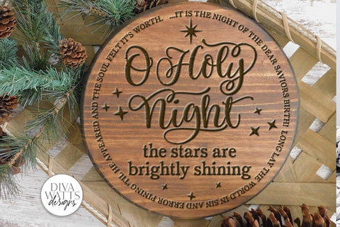 O Holy Night SVG | Round Design SVG Diva Watts Designs 