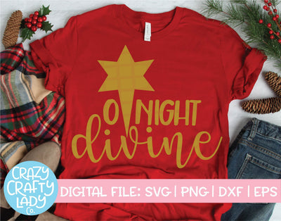 O Night Divine | Christmas SVG Cut File SVG Crazy Crafty Lady Co. 