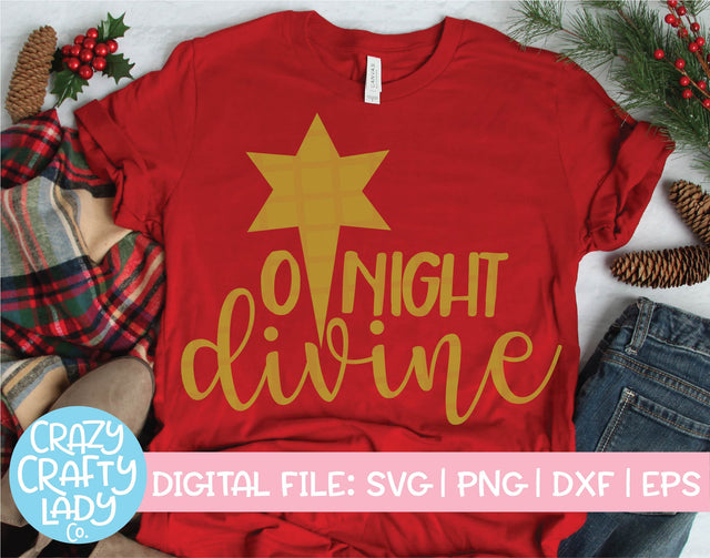 O Night Divine | Christmas SVG Cut File SVG Crazy Crafty Lady Co. 
