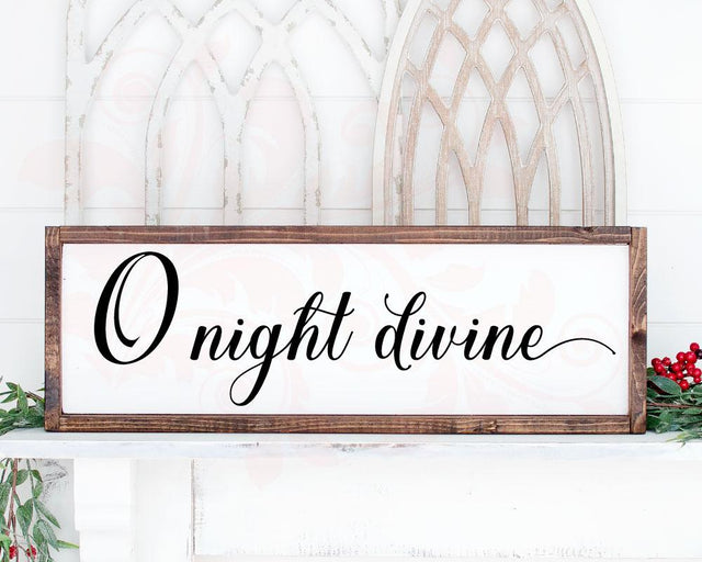 O night divine svg, Honeymoon Quotes, Christmas sign designs, Digital cut File, Wedding Decor, Instant Download, DXF PNG, Wall Art, Home SVG Farmstone Studio Designs 
