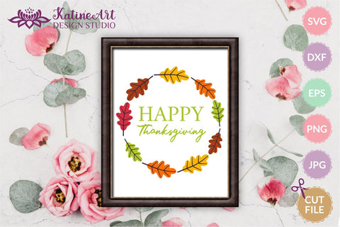 Oak leaf svg Fall wreath svg Circle frame svg Fall svg Fall leaves svg Leaves svg Leaf svg Autumn svg Jpg, png, eps, dxf, svg cut file. SVG KatineArt 
