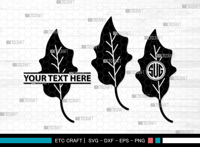 Oak Leaves Monogram SVG | Oak Leafs Svg | Fall Leaves Svg | Leaves Svg | Oak Leaves Clipart SVG ETC Craft 