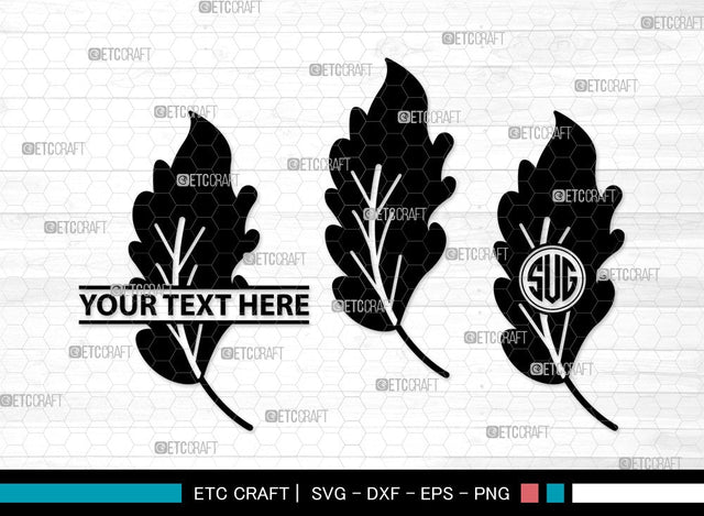 Oak Leaves Monogram SVG | Oak Leafs Svg | Fall Leaves Svg | Leaves Svg | Oak Leaves Clipart SVG ETC Craft 