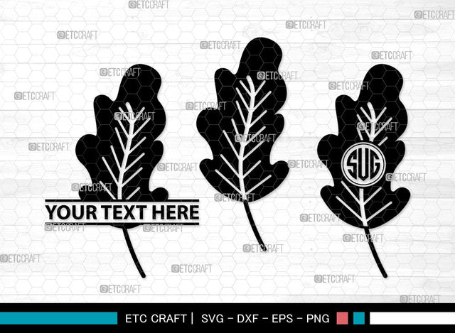 Oak Leaves Monogram SVG | Oak Leafs Svg | Fall Leaves Svg | Leaves Svg | Oak Leaves Clipart SVG ETC Craft 
