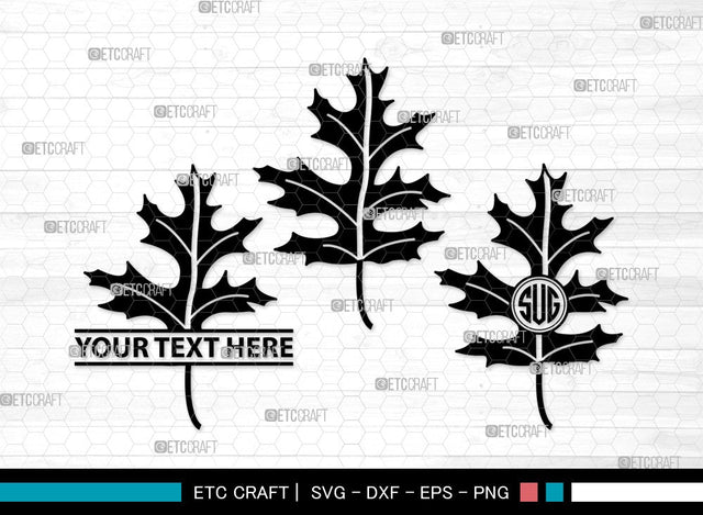 Oak Leaves Monogram SVG | Oak Leafs Svg | Fall Leaves Svg | Leaves Svg | Oak Leaves Clipart SVG ETC Craft 
