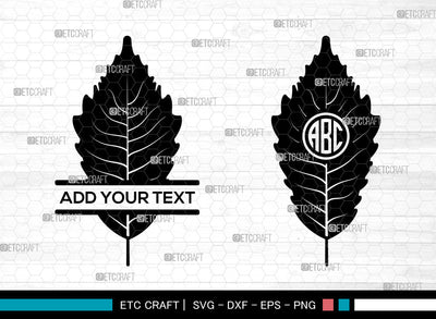 Oak Leaves Monogram SVG, Split Monogram Svg, Fall Leaves Svg, Leaves Svg, Oak Leaves Icon Svg, Leaf Svg, Oak Leaves SVG ETC Craft 