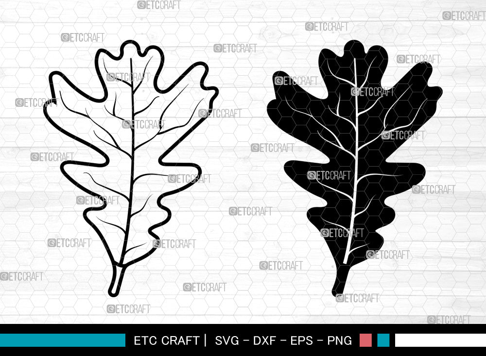 Oak Leaves Svg, Fall Leaves Svg, Leaves Svg, Oak Leaves Icon Svg, Leaf ...