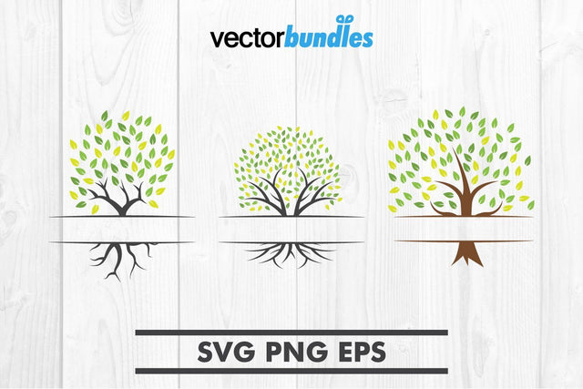 Oak tree split text svg SVG vectorbundles 