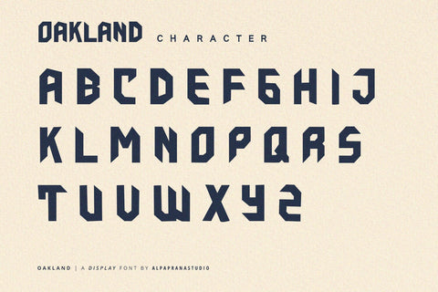 Oakland - Display Font Font Alpaprana Studio 