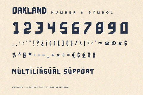 Oakland - Display Font Font Alpaprana Studio 