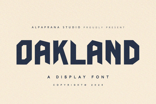 Oakland - Display Font Font Alpaprana Studio 