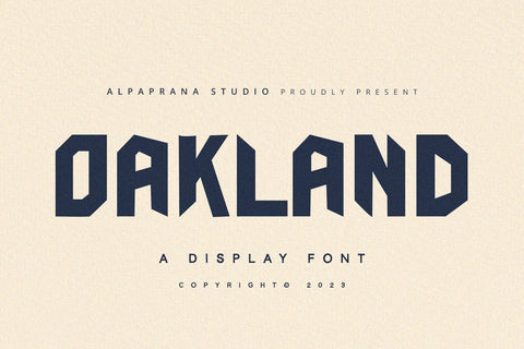 Oakland - Display Font Font Alpaprana Studio 