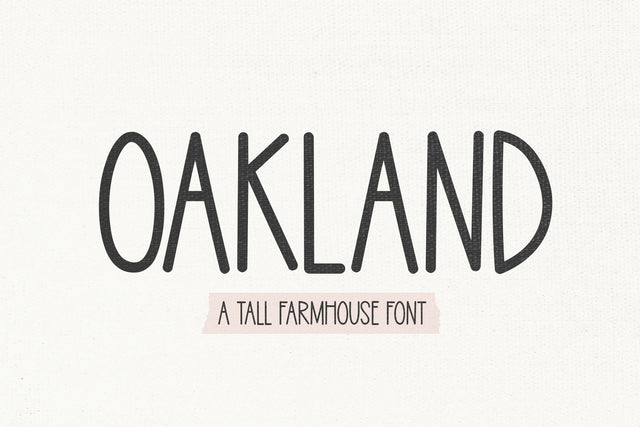 Oakland - Tall Farmhouse Font Font KA Designs 