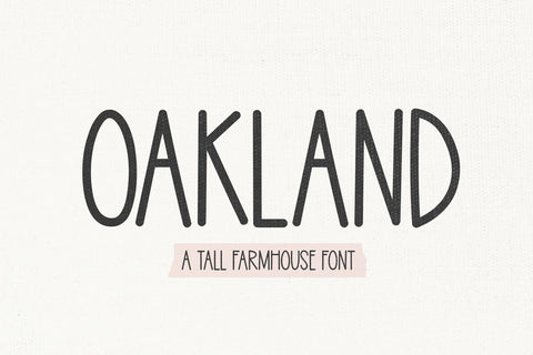Oakland - Tall Farmhouse Font Font KA Designs 