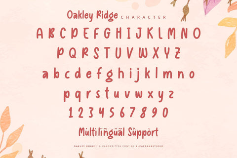 Oakley Ridge - Handwritten Font Font Alpaprana Studio 