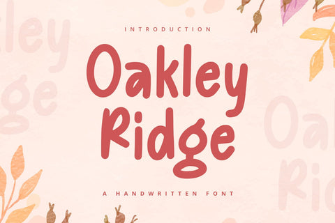Oakley Ridge - Handwritten Font Font Alpaprana Studio 