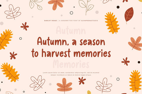 Oakley Ridge - Handwritten Font Font Alpaprana Studio 
