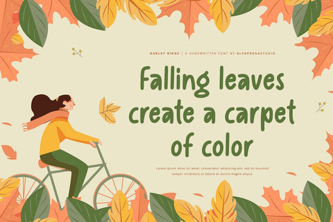 Oakley Ridge - Handwritten Font Font Alpaprana Studio 
