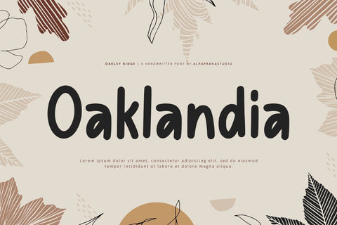 Oakley Ridge - Handwritten Font Font Alpaprana Studio 