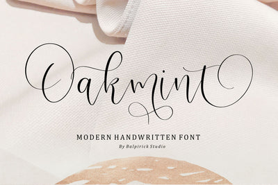 Oakmint Modern Handwritten Font Font Balpirick 