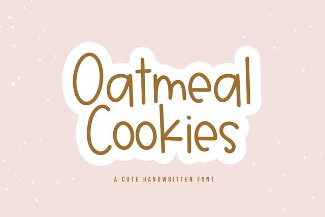 Oatmeal Cookies - Fun Handwritten Font Font KA Designs 
