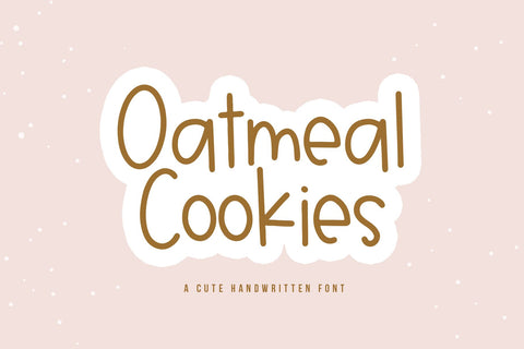 Oatmeal Cookies - Fun Handwritten Font Font KA Designs 
