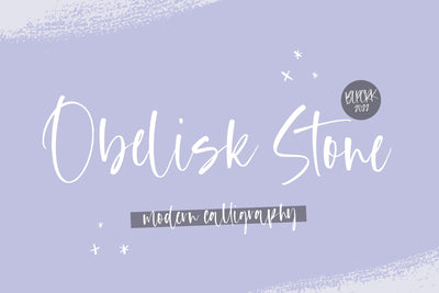 Obelisk Stone Modern Calligraphy Font Font Balpirick 