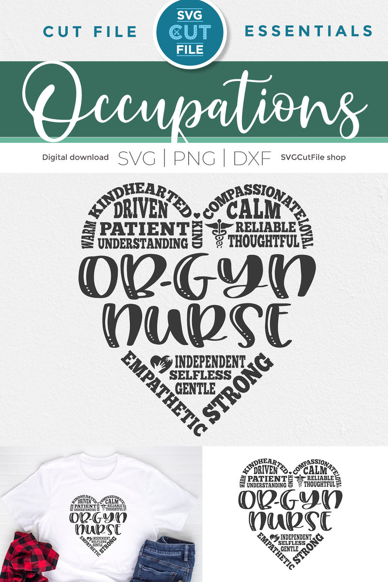 OBGYN nurse svg subway art - So Fontsy