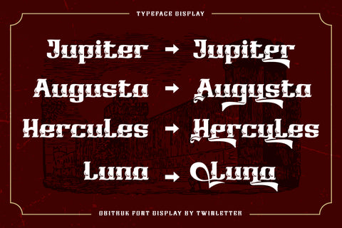 OBITRUK | Display Hero Font Font twinletter 