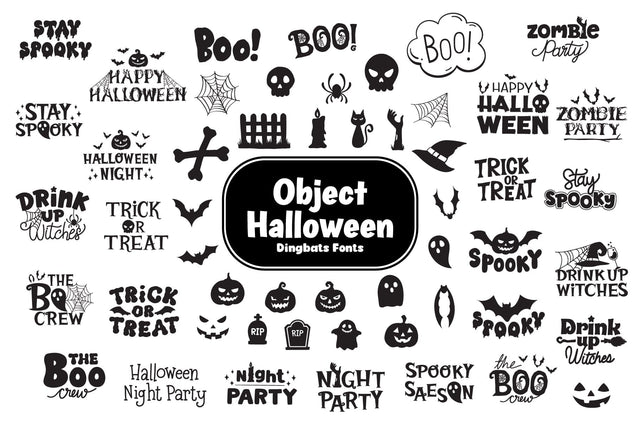 Object Halloween Dingbats Fonts Font Fox7 By Rattana 