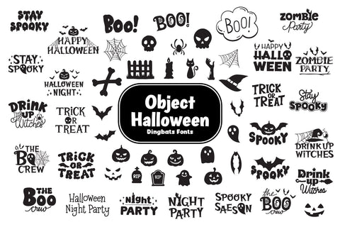 Object Halloween Dingbats Fonts Font Fox7 By Rattana 