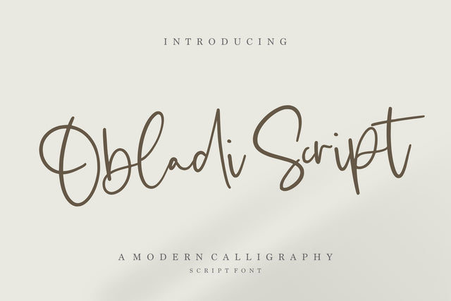 Obladi Script Modern Calligraphy Script Font Font Letterative 