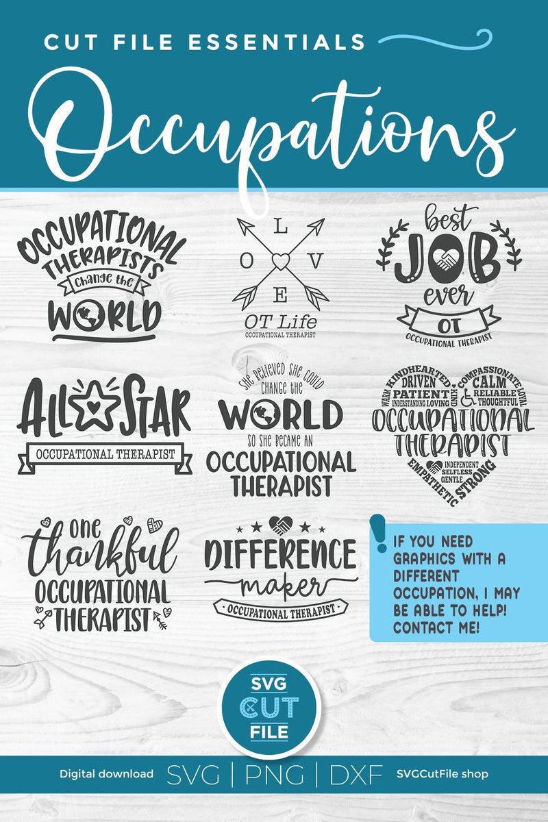 Occupational therapist svg bundle, occupational therapy svg, OT ...