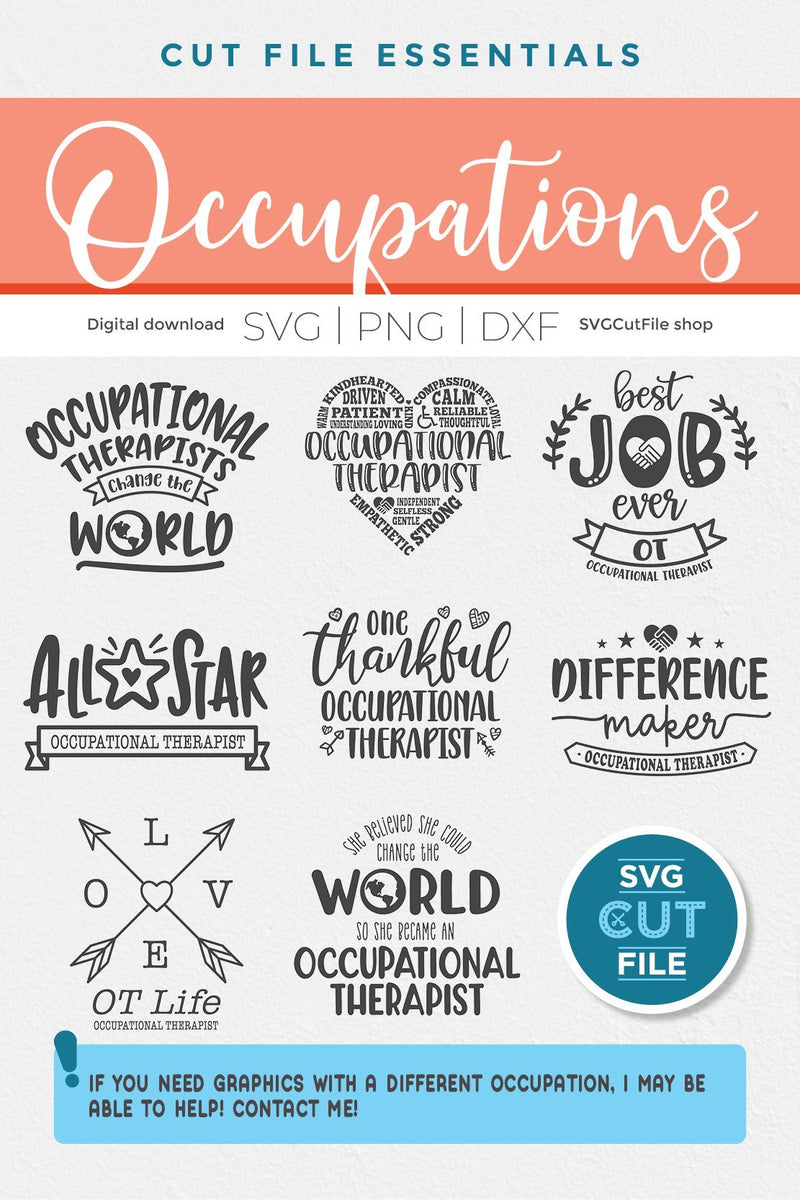Occupational therapist svg bundle, occupational therapy svg, OT ...