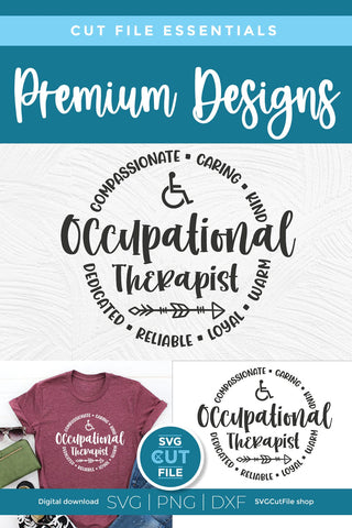 Occupational Therapist svg-OT circle svg for men or women SVG SVG Cut File 